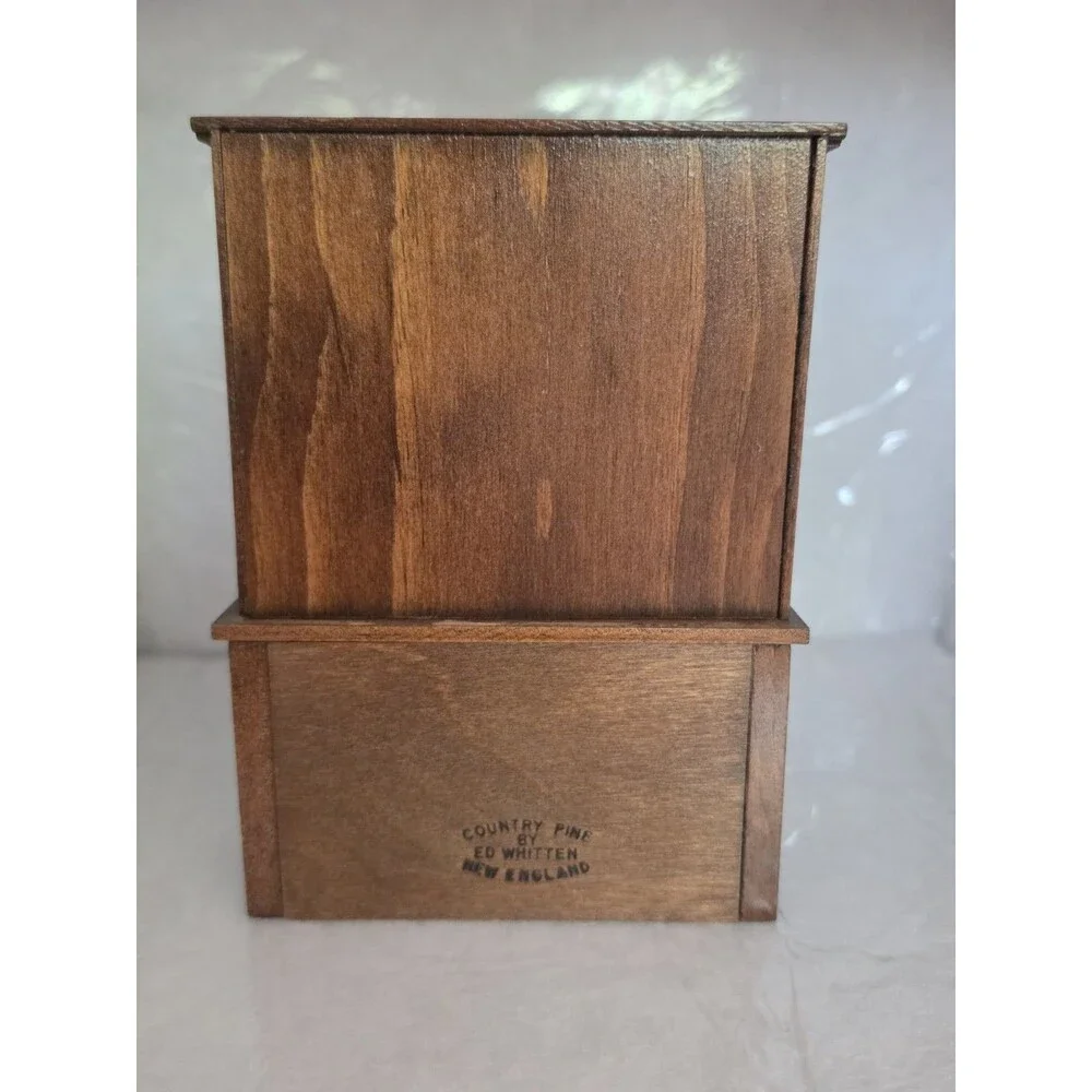 VTG Ed Whitten Country Pine Dollhouse Hutch Cabinet 1:12 Mini Furniture 2 Piece